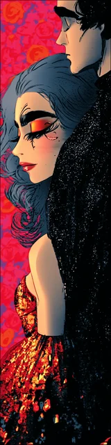 Free dark romance bookmark featuring a couple in a backward hug